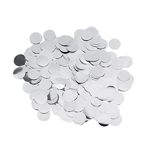 Garneck 1 Packung Tischstreuungen Party Konfetti funkeln Hochzeitskonfetti metallisches Konfetti hochzeitsdeko hochzeits dekoration luftbalondeko Partytisch Konfetti Rundes Konfetti Silver von Garneck