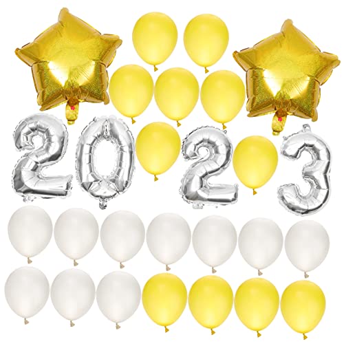 Garneck 1 Satz Ballon 2023 Deckendekor des neuen Jahres 2023 Luftballons deckenverkleidung new year decoration Partyballons für das neue Jahr Luftballons für die Abschlussfeier Emulsion von Garneck