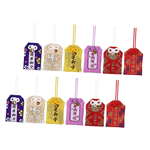 Garneck 1 Satz Glückstüte Frosch-schlüsselanhänger Feng Shui Charme Ringe Einhelll LEDs Leuchtmittel Charms Anhänger Omamori-anhänger Segensbeutel Im Japanischen Stil Stoff 12st von Garneck