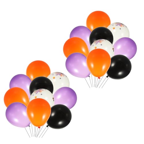 Garneck 1 Satz Halloween-ballon Schwarze Girlande Halloween-themenballons Halloween-zubehör Halloween-ornamente Bunter Ballon Halloween-geburtstagsballons Ballons Geburtstagsfeier Emulsion von Garneck