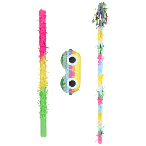 Garneck 1 Set Pinata Stick Mit Set Pinata Buster Stick Pinata Fledermaus Maske Für Kindergeburtstag Cinco De Mayo Partydekorationen von Garneck