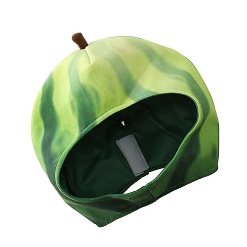 Garneck 1 Stk Wassermelonen-Kopfbedeckung Hüte Melonen-Verkleidungskappenmaske Cosplay Sommerhut tiermütze karnevals hut Plüsch-Partyhut lustiger Partyhut Plüsch und pp Baumwolle Green von Garneck