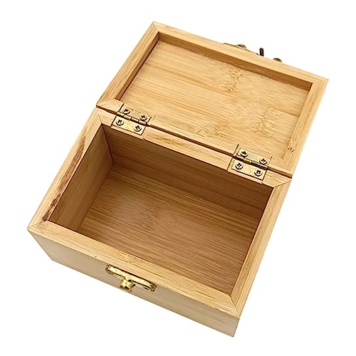 Garneck 1 Stück Karton Aufbewahrungsbox Aus Holz Uhrenvitrine Aus Holz Schmuck Organizer Geschenkkorb Unbemalte Holzkisten Schmuckschatulle Aus Holz Kosmetik Verpackung Kind Bambus von Garneck