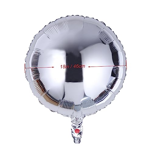 Garneck 10 Stück 18 Runder Heliumballon Zahlen Luftballon Party Folienballons Silver von Garneck