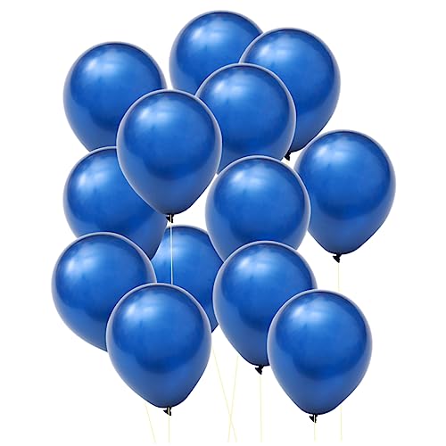 Garneck 100 Stück 10 Partyballons Dekorationen Für Geburtstagsfeiern Blaues Hochzeitsballons Metallische Luftballons Raumaufteilungsballons Marine Ballons Tragbare Ballons Blue von Garneck