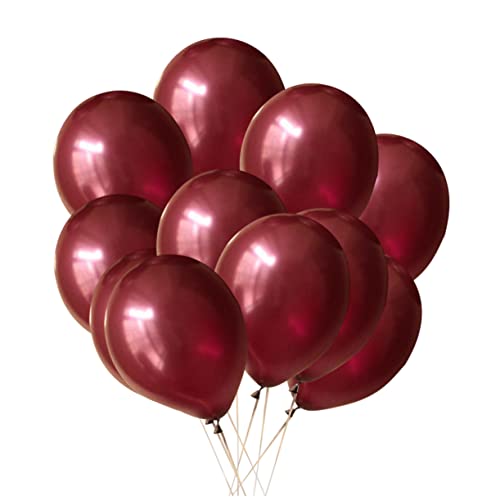 Garneck 100 Stück Luftballons - Dunkelrote Helium Ballons Für Hochzeiten - Geburtstagsfeiern Und Festliche Dekorationen Weinrote Party Zubehör von Garneck