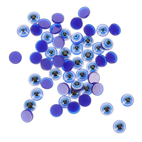 Garneck 100 Stück Nazar Boncuk Perlen - Böses Auge Glücksbringer Kuppel Harz Cabochons Für DIY Schmuck Und Deko - Rund Blau 6 x 6 Mm Perfekt Für Scrapbooking Und Kreative Projekte von Garneck