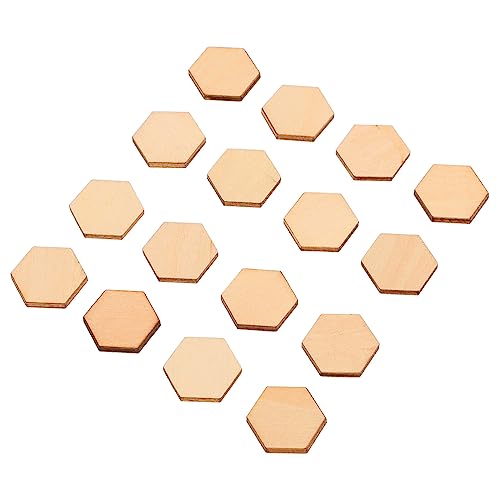 Garneck 100 Stücke Sechseckige Holzscheiben Zum Basteln – Unbehandelte Hexagon Holzplatten Für DIY Projekte - Eselspiel - Malerei Und Kreative Dekorationen 20mm Dicke von Garneck