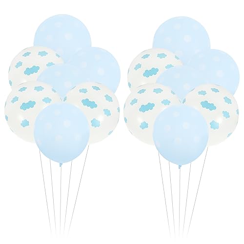 Garneck 100St bedruckte Luftballons hochzeits dekoration wedding decor dekoration party luftballone balloons balongas Babyballons Ballons für Hochzeitsfeiern Partyballons Latexballons Blue von Garneck