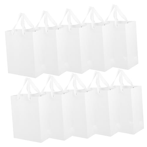 Garneck 10St Handtasche Partygeschenktüten weiße Tüten mit Schleife Bonbontüten Einkaufstüten geschenkverpackung Süßigkeitenbehälter Geschenktüten zum Geburtstag papiertüte von Garneck