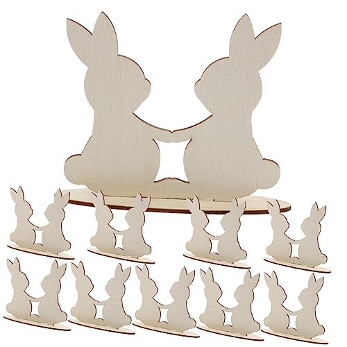 Garneck Ostern Decor 10 Stücke Holz Scheibe Ornamente Holz Bunny Dekorationen Für Home Ostern Dekorationen Für Innen von Garneck