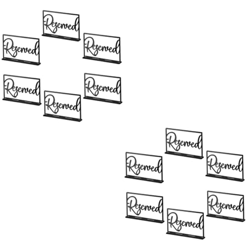 Garneck 12 Stk Sitzplatzreservierungstafel Schilder Für Restaurantreservierungen Dekorative Reservierte Tischschilder Reservierte Zeichen Schilder Für Den Hochzeitstisch Black Acryl von Garneck