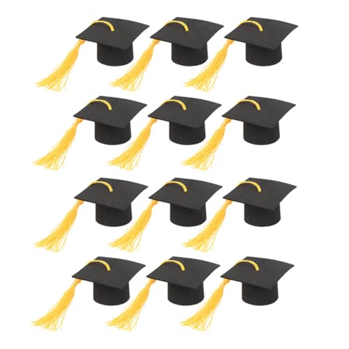 Garneck 12 Stück Abschlusskappe Toper für Kuchen grad kappe Dekorationen Abschlusshut Cupcake Topper Grad Cap Cupcake Topper Mini -Abschlusskappe Cupcake Topper Polyester Schwarz Garneck 12 Stück Abschlusskappe Toper für Kuchen grad kappe Dekorationen Abschlusshut Cupcake Topper Grad Cap Cupcake Topper Mini -Abschlusskappe Cupcake Topper Polyester Schwarz von Garneck