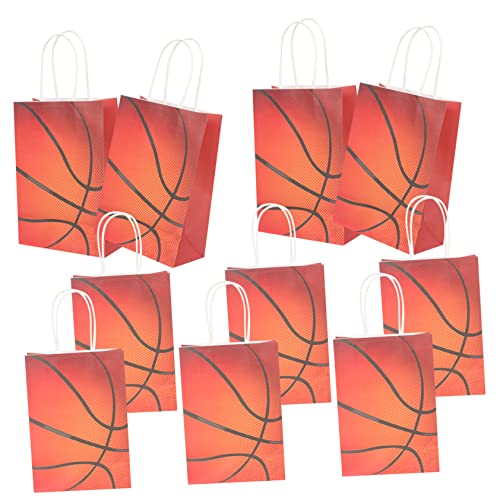 Garneck 12 Stück Party Geschenktüten Süßigkeiten Geschenktüten Basketball Partyzubehör Papiertüten Kinder Einkaufstaschen Süßigkeitentüten Leckerli Geschenktüten Leckerli Taschen von Garneck