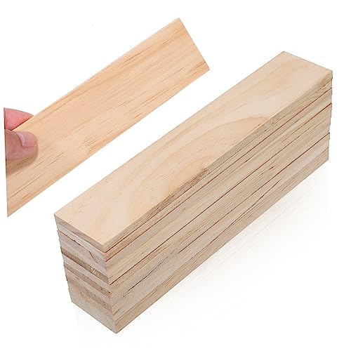 Garneck 12 Stück Rechteckige Holzbretter Zum Basteln – Unfertige DIY Holzscheiben Für Kreative Projekte - Ideal Als Bastelholz Und Holzleisten Zum Malen Und Gestalten von Garneck