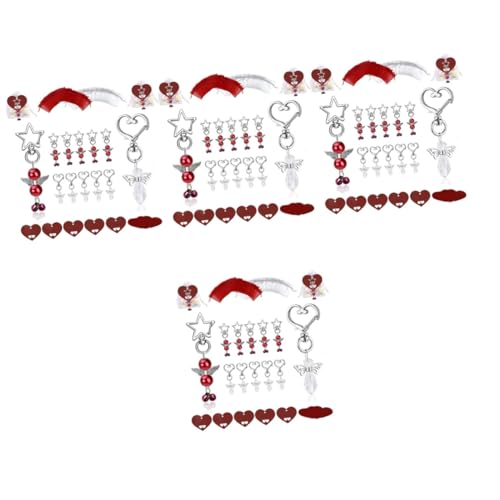 Garneck 120 Sätze Engel Schlüsselanhänger Babyschlüssel Engel Charm Schlüsselanhänger kollegen weihnachtsdeko Schlüsselbund das schutzengel zauber Schlüsselringe Organza von Garneck