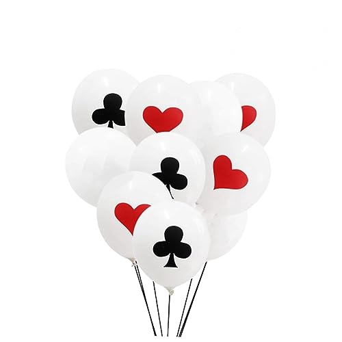 Garneck 12er Set Poker Luftballons Latex Ballons Mit Spielkarten Für Geburtstagsfeiern Poker Partys Und Besondere Anlässe Party Dekoration Für Erwachsene von Garneck