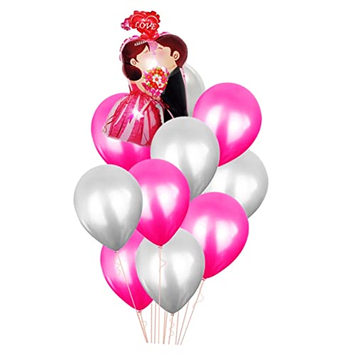 Garneck 14 Teiliges Set Bunte Latexballons Und Folienballon Für Hochzeitsdekorationen Partybedarf Geburtstagsfeier Verlobung Valentinstag Oder Jubiläum Inklusive Ballons Und von Garneck