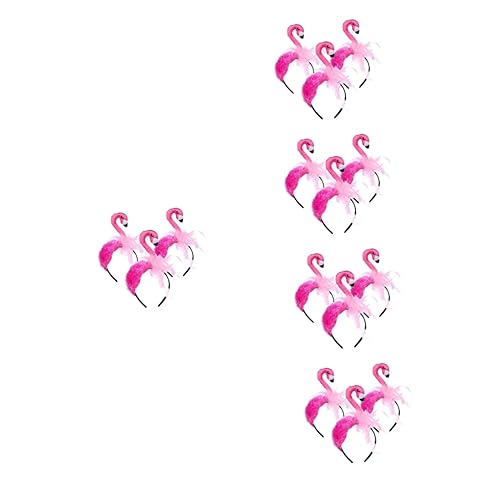 Garneck 15 Stk Flamingo-Stirnband Haarband kinderkostüme flamingos flamingo mitgebsel hair Tierförmiges Stirnband damen stirnbänder schönes Cartoon-Stirnband kreative Haarreifen Feder von Garneck