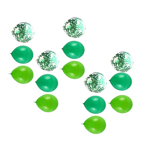 Garneck 15 Stück 12 Zoll Latexballon Mit Konfetti Grüntönen Partyzubehör Für Geburtstagsfeiern Hochzeiten Und St Patrick's Day 5 Stück Pro Farbe Insgesamt 3 Farben von Garneck