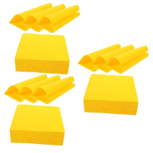 Garneck 150 Stk Saubere Papierservietten hochzeits servietten party servietten napkins Braut Handtuch orangefarbene Tischdekoration Haushaltsservietten Servietten für Partyzwecke Yellow von Garneck