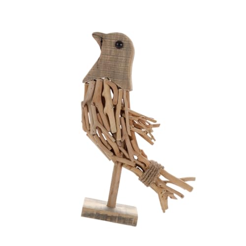 Garneck 1Stk Tierschmuck Handgefertigte Holzdeko Dekorative Holztiere Dekorative Holzvögel Einzigartige Holzdeko zum Basteln aus Holz Vogelschmuck aus Holz Holzhandwerk Bambus von Garneck