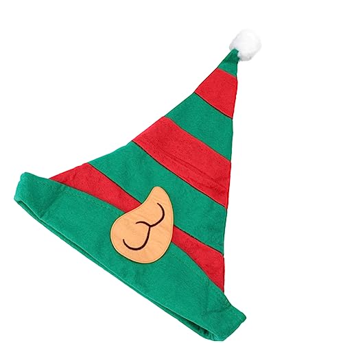 Garneck 1stk Lustige Weihnachtsmütze Party-kopfbedeckung Klassischer Weihnachtshut Weihnachtsmannmütze Für Kleinkinder Kostüm Hut Weihnachtselfenmütze Feiertagskappe Vlies Green von Garneck