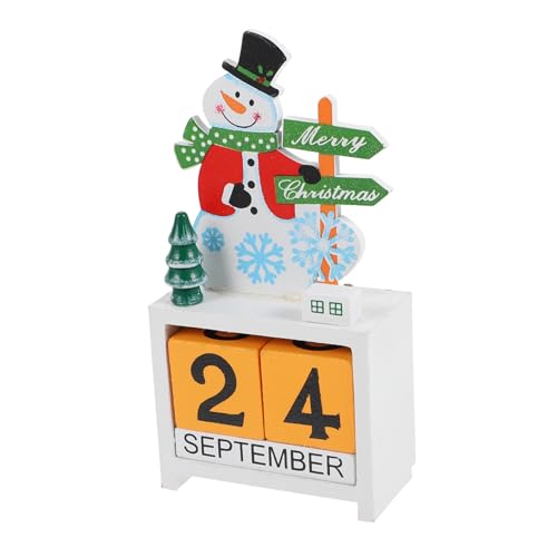 Garneck 1stk Weihnachtskalender Aus Holz Desktop-schmuck Weihnachtscountdown Selber Machen Zubehör Für Weihnachtsfeiern Countdown Zum Weihnachtsadventskalender Tischdekorationen Yellow von Garneck