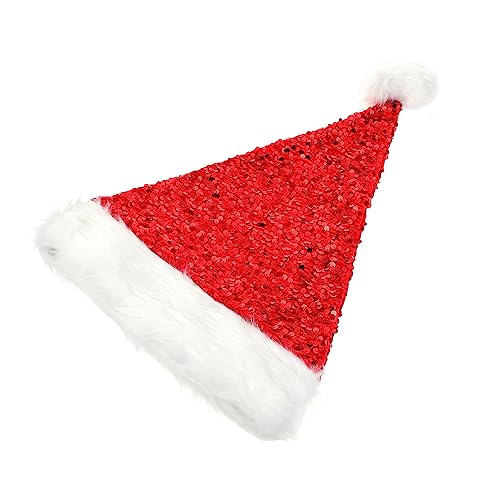 Garneck 1stk Weihnachtsmütze Kleinkindermützen Weihnachtskopfbedeckung Füller Für Weihnachtstüten Partyhüte Für Erwachsene Hauben Für Babys Weihnachtsmann-hut Hüte Für Kinder Stoff Rot von Garneck