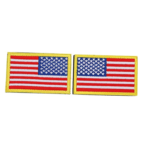 Garneck 2 Stück USA Flagge Patch - Klett-Patches in Weiß Und Blau Für DIY Projekte Stil Patriotische Aufnäher Für Kleidung Und Hüte von Garneck