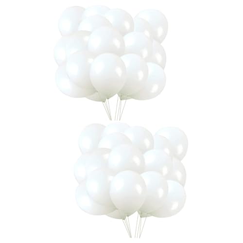 Garneck 200 Stück Runde Weiße Ballons Hochzeitsballons Muttertagsballons Abschlussballons Valentinstagsballons Jubiläumsballons Weiße Perlenballons Weiße Ballons Emulsion von Garneck