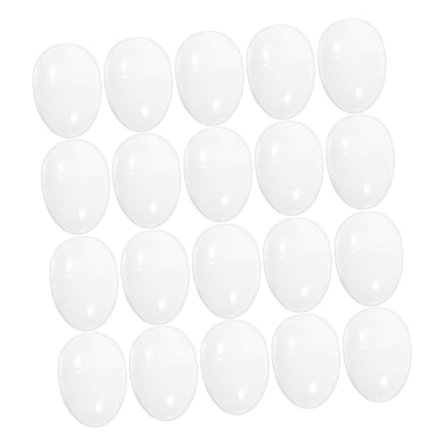 Garneck 20St Ostereier Ei-Ornamente weiße Eier künstliches gefälschtes Ei Ei-Überraschungsspielzeug DIY handbemalte Eier Osterei bemalen Osterei-Verzierung leere eier selber machen PVC von Garneck