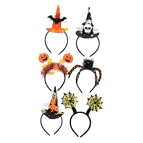 Garneck 24 Stk Hexenhut Stirnband Halloween-party-stirnbänder Tierkostüm Kopfschmuck Für Bühnenauftritte Halloween-skelett Geister-stirnband Halloweenkostüm Halloween-haarreifen Tuch von Garneck