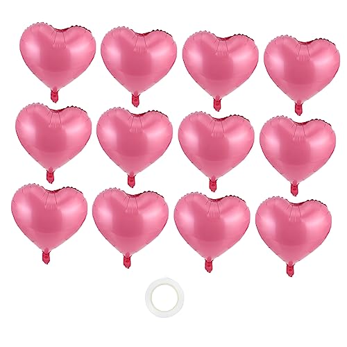 Garneck 24st Dekorative Luftballons Festivalballons Valentinstag Luftballons Party-layout-requisiten Hochzeitsballons Partyballons Partyzubehör Aluminiumfolie Rosa von Garneck