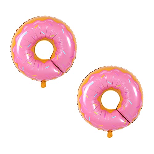 Garneck 2St Donut-Folienballons bodendeko wand polsterung gasballon ballongas wasserballons balloons festlicher Ballon Babyballons Luftballons für die Sommerparty Donut-Luftballons Rosa von Garneck