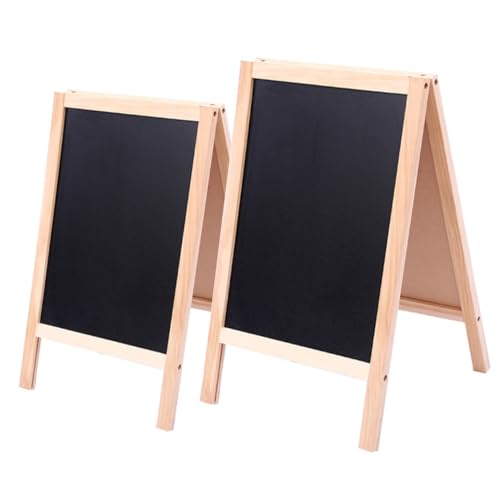 Garneck 2St Doppelseitige kleine Tafel doppelseitige Tafel große weiße Tafel Tisch Staffelei Kreide Bretter schreibtafel Whiteboards white board Holztafel Schreibtafel für von Garneck