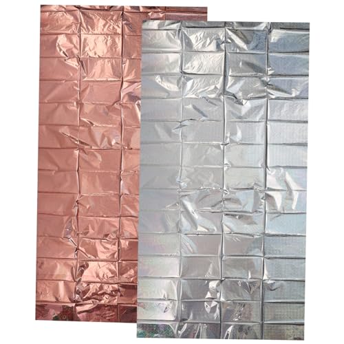 Garneck 2St Einweg-Aluminium Folien Tisch Parteien Party-Tischdecke Partydekorationen Kneipe einwegtischdecken einmaltischdecke schöne Tischdecke Tischdecken für Partys Aluminiumfolie von Garneck