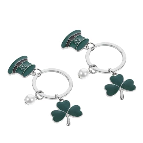 Garneck 2St Schlüsselanhänger shamrock paket das fitzek car key chain weinachtsgeschenke Tasche hängende Dekoration Schlüssel hängende Verzierung Rucksack-Anhänger Legierung Green von Garneck