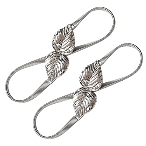 Garneck 2St Vorhangring Gardinenhaken für Vorhänge Stange Raffhalter für durchsichtige Vorhänge Curtain Clips vorhangklammern Raffhalter für Vorhänge Legierungshalter für Vorhang Silver von Garneck