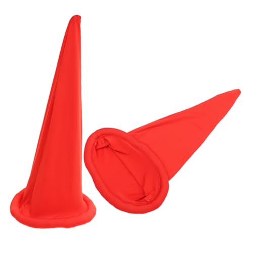 Garneck 2St Zwerg-Nikolausmütze Hüte für Halloween Gnomenmütze Halloween-Partyhut Weihnachtsmütze Cosplay-Accessoire Halloween-Party-Requisiten Bühnenshow-Requisitenkappe Polyester rot von Garneck