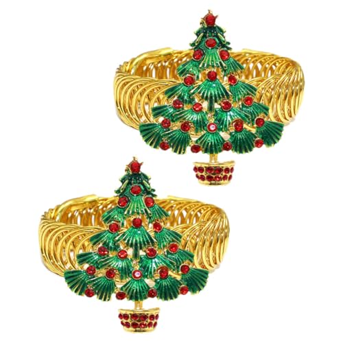 Garneck 2st Diamantbesetzte Weihnachtsbaum-vorhangbinder Weihnachtsbaum Serviettenhalter Wintervorhängehalter Vorhänge, Gardinenbänder Serviettenring Halter EIN Partybedarf Kristall Metall von Garneck