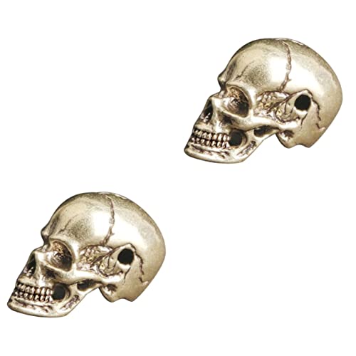 Garneck 2st Schädel Aus Messing Gothic-punk-statement-schmuck Mini- -anhänger Totenkopfanhänger Aus Messing Messing- -schlüsselanhänger Schlüsselring Metall Kleiner Schädel von Garneck