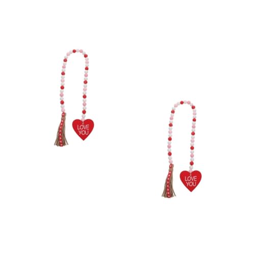 Garneck 2st Valentinstag-anhänger Reize Bausatz Wand Fallen Girlanden Lichter Dekorationen Leuchter Lametta Eukalyptus Funkeln Bausätze Gold Dekorativ Schmelzend Perlen Holz von Garneck