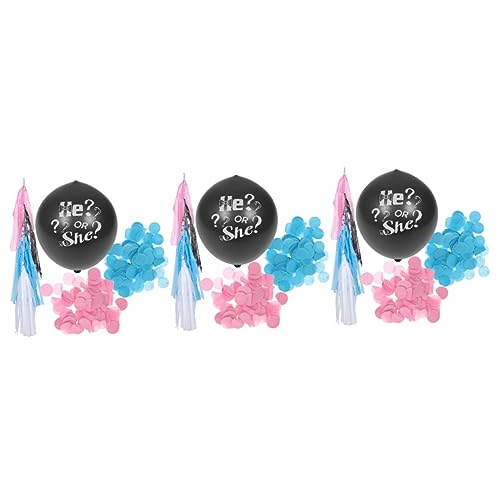 Garneck 3 Sets Gender Reveal Ballon Riesenballon Quastengirlande Babyparty Partyballon Schwarze Ballons Blaue Partyzubehör Party Ornamente Girlande Für Tisch Blaue Ballons von Garneck