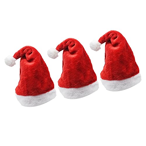 Garneck 3 Stk Weihnachtsmütze Für Erwachsene Weihnachtsmannkostüm Für Kinder Weihnachtsmützen Für Erwachsene Hüte Für Kinder Weihnachtsmannmütze Für Kinder Rote Weihnachten Urlaubshut von Garneck