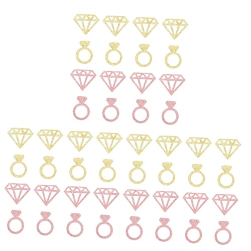 Garneck 3 Stück 2 Konfetti Werfen Kuchen Verzieren Roségoldenes Dekor Diamantring Konfetti Geburtstagsfeier Streuung Auf Dem Hochzeitstisch Diamant Konfetti Hochzeitsdekoration Papier von Garneck