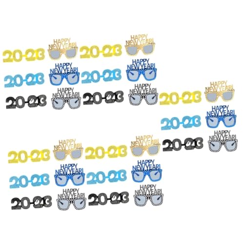 Garneck 30 Stk 2023 Brille Silvester-Requisite 2023 Partybrille Cosplay-Brille interessante Brille Party 2023 kinderferngläser leuchtbrillen glasees Party-Brillengestelle Party-Fotobrille von Garneck