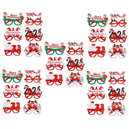 Garneck 30 Stk 2023 Weihnachtsbrille Weihnachtsstrumpffüller Weihnachtsfeier Brille kinderferngläser faschingsbrille weihnachtsdeko Weihnachtsbrille 2023 Party-Brillen-Requisiten Filzstoff von Garneck