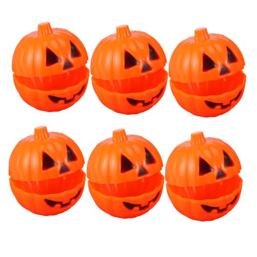 Garneck 30 Stk Kleine Halloween-kürbis-requisiten Flipper Saugnapf Süßigkeitenglas Halloween-körbe Halloween-kapsel Gelber Kürbis Mini-geschenkhalter Halloween Dekoratives Skelett Yellow von Garneck