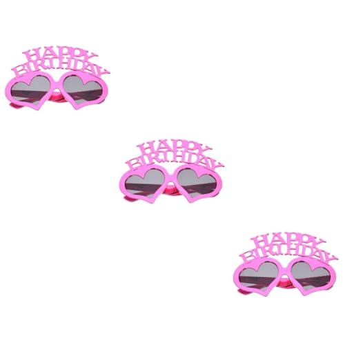 Garneck 3St Geburtstagsbrille kinder ferngläser kinderferngläser partybrillen spassbrillen Sonnenbrille für Erwachsene brille für kinder Geburtstagsparty-Brille geburtstag brille Stk Rosy von Garneck